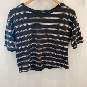 Cropped Striped Tee